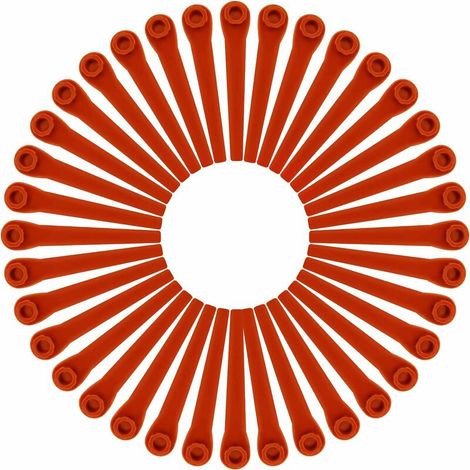 Jeu de 100 lames en plastique compatibles avec les tondeuses Gardena lames de rechange pour tondeuses Gardena et tondeuses sans fil rouge H