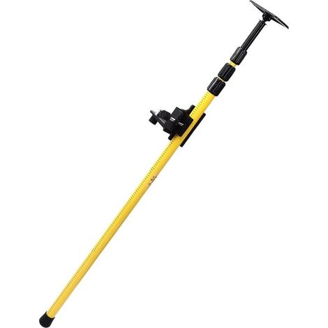 Tige télescopique pour niveau laser 2,8m – Alliage aluminium et ABS – Réglable du sol au plafond – Filetage 5/8' et 1/4' (1/5)