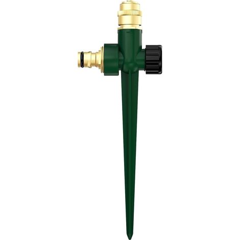 Metal Garden Sprinkler, 360 Degree Heavy Duty Impact Sprinkler, Large Area Automatic Irrigation Sprayer with Metal Stake for Lawn, Garden, Watering Plants, Flowers, and Vegetables