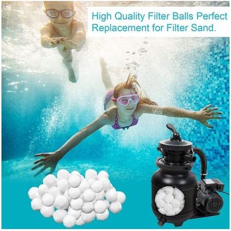 Schwimmbadfilterkugeln, 500 g Filterkugeln anstelle von 18 kg Filtersand, Faserfiltermaterial für Schwimmbäder, Sandfilter, Wasserfiltration