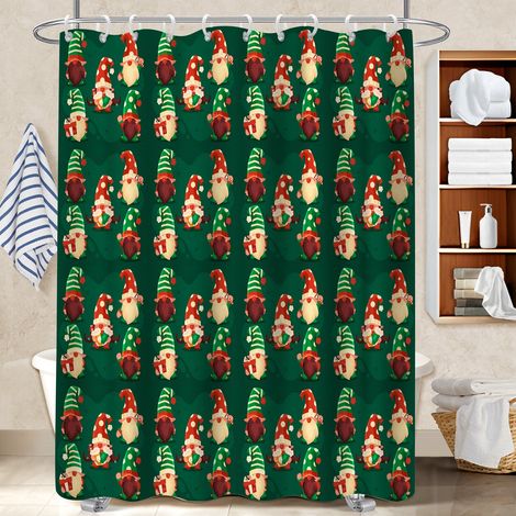 Voile de douche fluide en polyester 180x180 montage sans perçage bâche de douche pour un printemps fleuri dans la salle de bain (1/5)