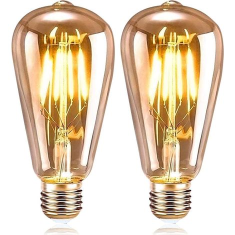 E27 LED-Lampen, Schraublampen, Retro-Lampen, Energiesparlampen, 2700 K, 40 W, warmweiß