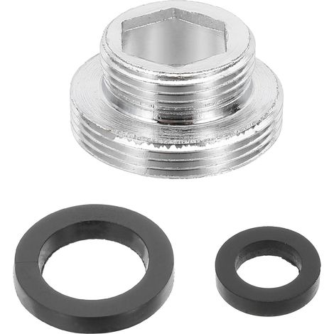 Adaptateur De Mousseur De Robinet, M16 Mâle À M22 Mâle Avec Rondelle, Longueur 10mm Réducteur De Robinet Aérateur, adaptateur robinet cuisine pour tuyau d'arrosage, robinet d'évier (1/5)