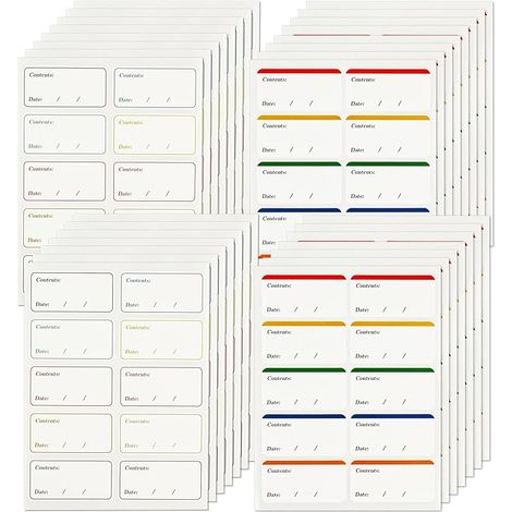 30 Feuilles Étiquettes de Congélation Faciles à Retirer, Etiquettes Autocollantes Bocaux, Étiquette Congélateur pour Congelation Aliments Surgelés Boite de Conserve Bureau Maison (1/5)