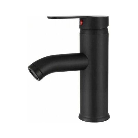 Mitigeur de lavabo Robinet de salle de bain robinet cascade mitigeur noir rétro mitigeur lavabo robinet de lavabo(Court) (1/4)