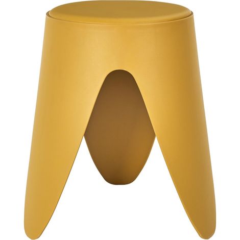Tabouret jaune moutarde 30x46x30 cm