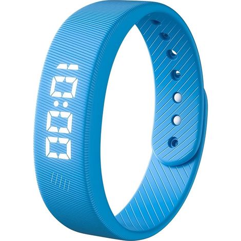 Bracelet réveil vibrant 2026 pour un sommeil profond - Bracelet réveil silencieux, multifonctions et rechargeable. Bleu (1/5)