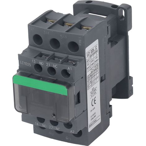 Contacteur CA 1NO 1NC 25A 380V Bobine haute tension Contact argent Contrôleur de moteur LC1D25 220V (1/5)
