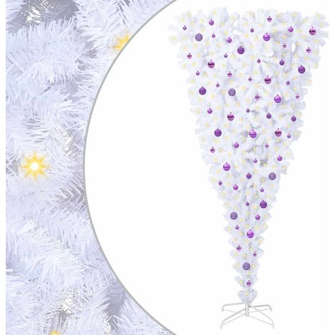Artificial Christmas Tree with Stand White 240 cm PVC and Steel vidaXL