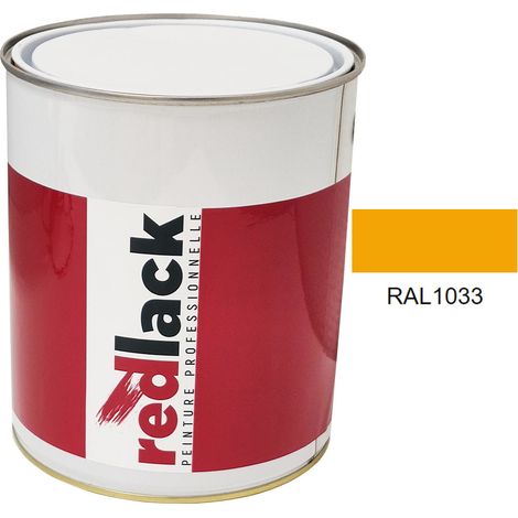 Kanne 3L Lack Mehrzweckfarbe – RAL 1033 – Dahliengelb – Seidenmatt – für verschiedene Oberflächen – Redlack