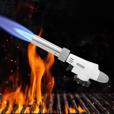 Briquet chalumeau portable réglable à ignition électronique, pistolet de soudure pour barbecue extérieur, 1300°C (1/5)