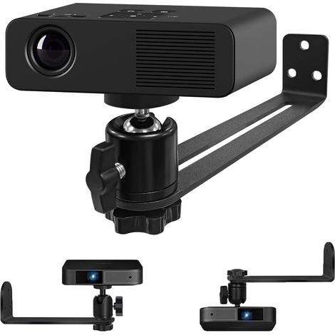 Support Vidéoprojecteur, Support Mural pour Projecteur Réglable Rotation à 360°, Pied Vidéoprojecteur en Métal avec Interface à Vis 1/4" pour Home Cinéma, Bureau, Salle de Jeux (1/5)