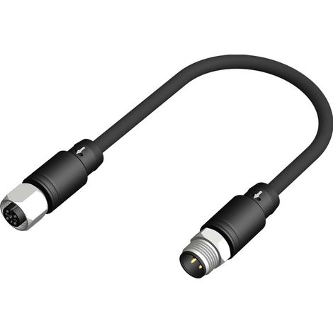 Connecteur industriel pré-câblé RS PRO 4 conducteurs , M12 Femelle vers M12 Mâle, 2m ( Prix pour 1 )