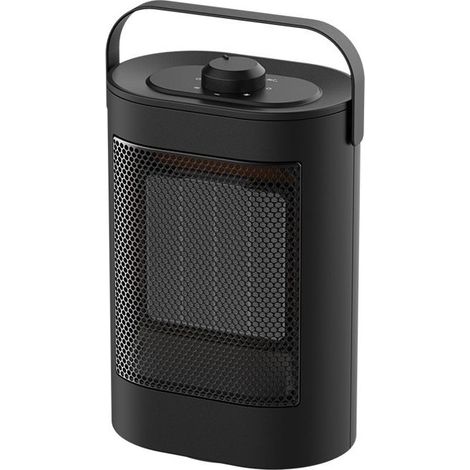 BelleRise - Chauffage d'appoint portable 1500 W pour petites pièces, radiateur céramique basse consommation, 2 modes de chauffage