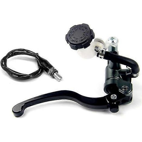Interface de tuyau de pompe de frein et d'embrayage universelle pour moto, radiale, 17,5 mm, maître-cylindre 22 mm pour Vespa, Hyosung, Sherco, Honda - Noir, côté droit (1/5)