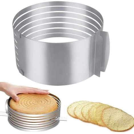 Cercle à Gâteau - Réglable 6 à 8 Pouces - Acier Inoxydable - Antiadhésif - Durable (1/4)