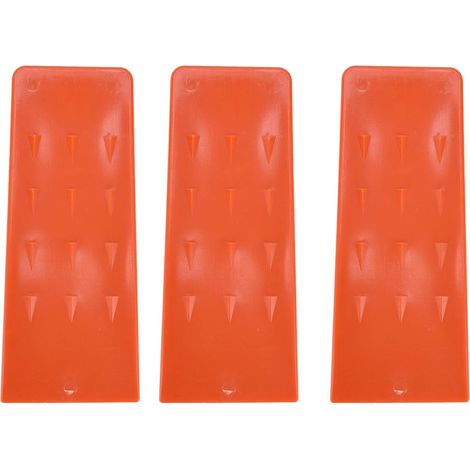 Cale D'abattage De 8 Pouces, Outils D'exploitation Forestière Sûrs en Plastique à Pointes pour la Coupe D'arbres à la Tronçonneuse 3 Pièces (1/5)