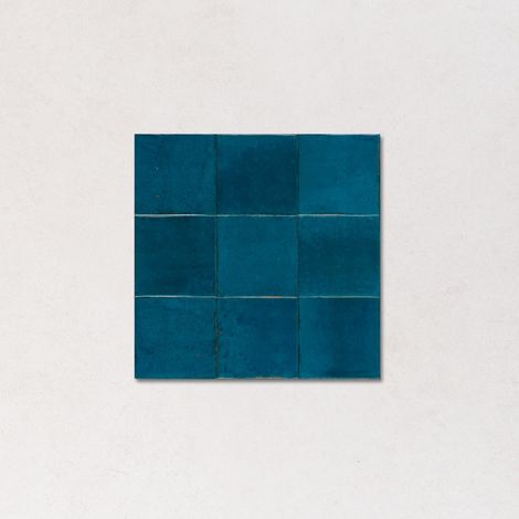 Carrelage Effet Zellige Bleu Pétrole NEW LUME 10x10 cm Océan (1/3)