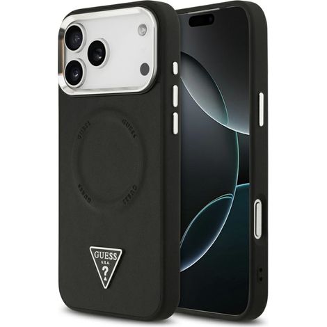 Funda Guess Triangle Logo MagSafe para iPhone 17 Pro negra (1/5)