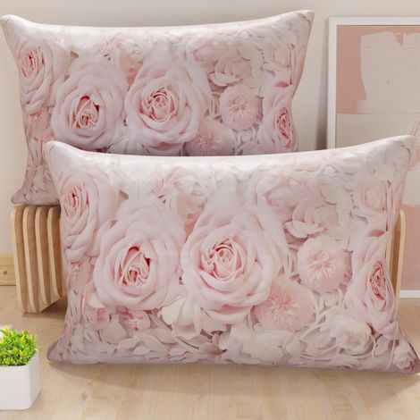 Paire de taies d'oreiller 30 x 50 cm en Microfibre, Coussins d'ameublement, canapé, Salon, 2 Housses de Coussin, taie d'oreiller 340