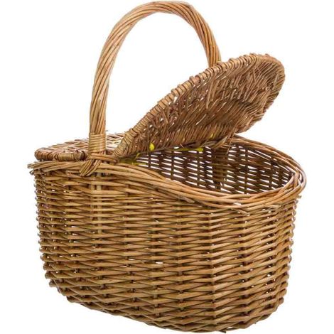Cesta con tapas de mimbre marrón 32x21x16/32 (1/5)