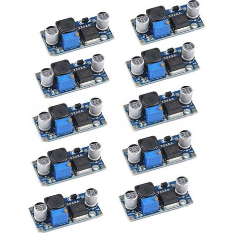 Lot de 10 Convertisseurs Buck DC-DC LM2596S 3,2–46 V à 1,25–35 V pour Arduino (1/4)