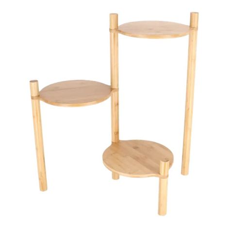 Porte Plantes pour 3 Pots - Bois - 56 x 47,5 x H 63,5 cm - Livraison gratuite (1/2)