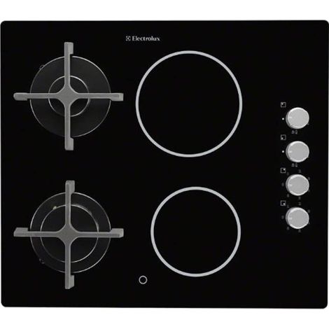 Electrolux EGE6172NOK piano cottura a induzione e gas nero