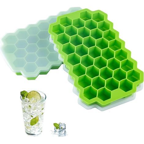Lot de 2 bacs à glaçons de qualité supérieure, moules à glaçons en silicone AUSSUA