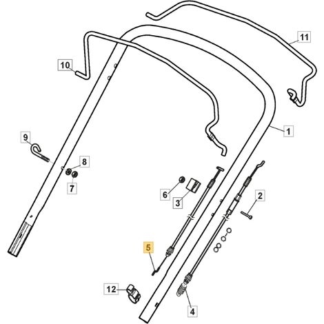 Cavo freno ORIGINALE STIGA rasaerba tagliaerba AL4 46 SH 181030088/0