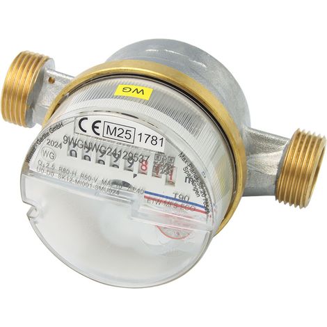 Wohnungswasserzähler ECO TWO in One, 1/2", 110mm Warm- und Kaltwasser