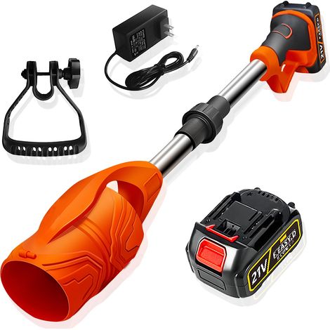 Soplador de hojas inalámbrico de 21 V (batería y cargador incluidos), 600 CFM/200 MPH, diseño liviano y plegable para limpieza de jardines, cuidado del césped, terrazas, entradas de vehículos y escomb