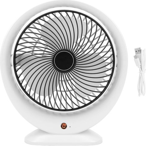 Ventilateur USB puissant et rechargeable pour la chambre, le bureau, les voyages et le camping. (1/5)