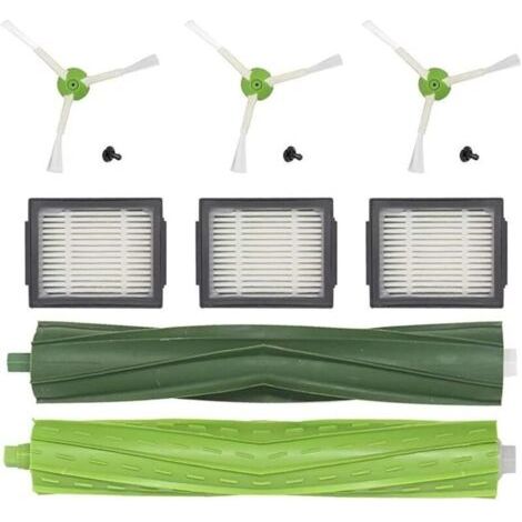 Pièces de rechange pour iRobot Roomba i6 i7 i3 i4 i8 E5 E6 Filtre d'aspirateur pour Roomba i3+ i7+ i8+ j7 j7+ Plus Accessoires pour brosse latérale de filtre Roomba, brosses en caoutch (1/4)