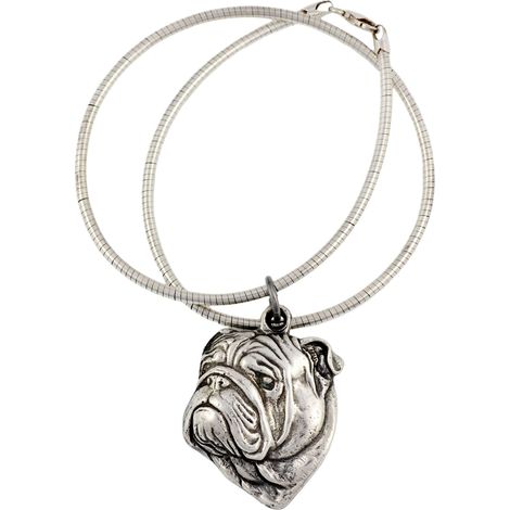 Bulldog inglese, Bulldog II - collana per cani, gioielli unici per amanti dei cani, ciondolo a forma di serpente unico di Art-Dog (1/5)