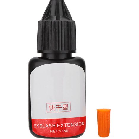 15ml Colle à Cils Extension DIY à Séchage Rapide, Adhésif Longue Tenue pour Greffage, Flacon Rouge (1/5)