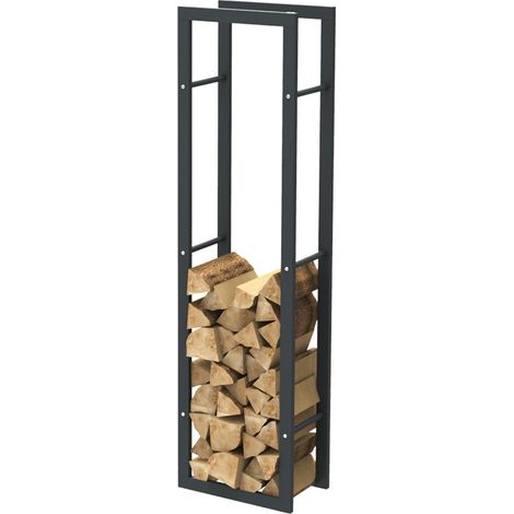 Bc-elec - HHWPF0016 Holzablage aus schwarzem Stahl 150x40x25CM, Rack für Brennholz, Kaminholzablage.