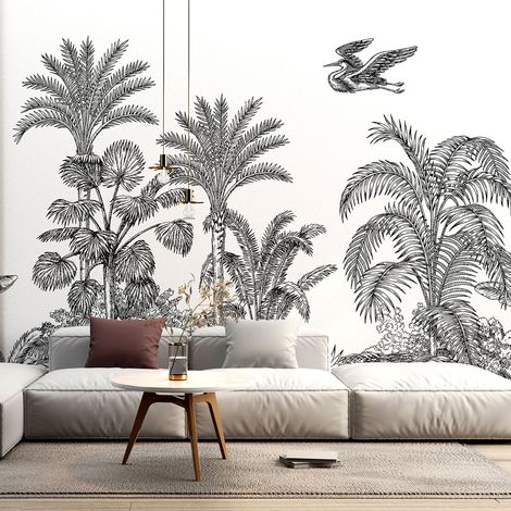 Papier peint panoramique - Forêt tropical - 130 cm x 82 cm (1/4)