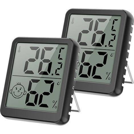 2 Thermomètres Hygromètres Digitaux Haute Précision – Moniteur Température et Humidité pour Pièces Intérieures (1/5)