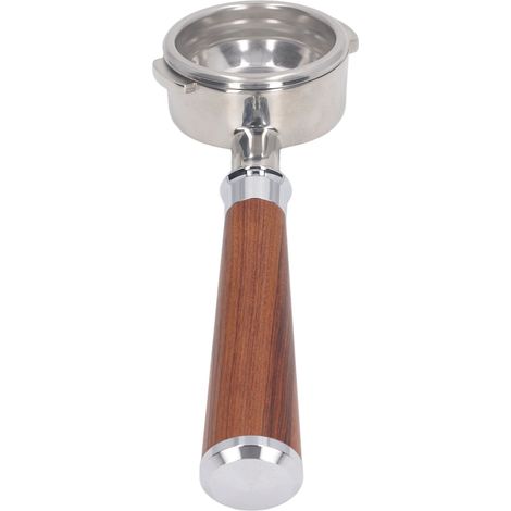 Manivelle de porte-filtre 58mm en acier inoxydable, fond amovible sans fond, 3 oreilles, pour machine à café Nuova, poignée en bois de rose (1/5)
