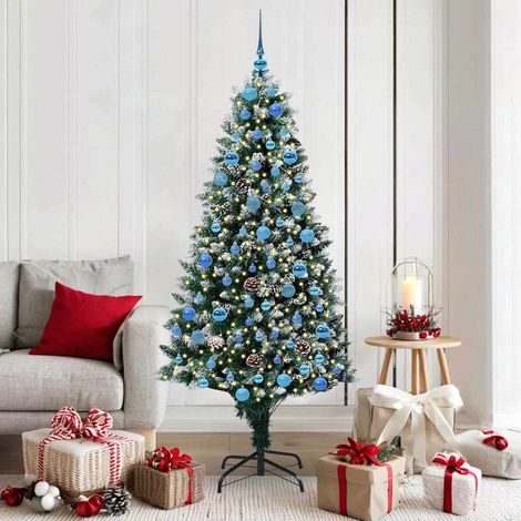 Künstlicher Weihnachtsbaum mit 300 LEDs mit Ständer Grün 180 cm (1/5)