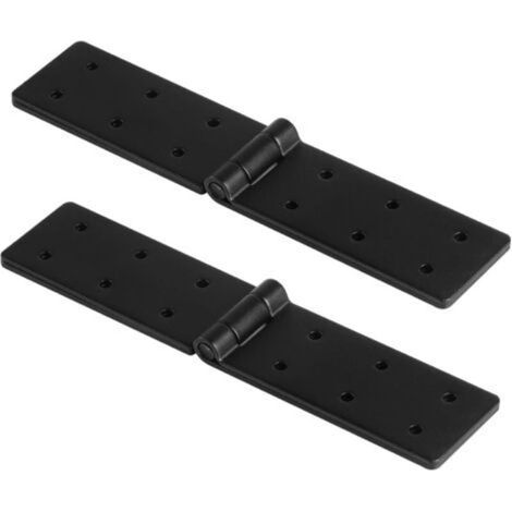 2 Pcs Charniere Porte Lourde, Charnières pour Portes Pliantes, Charnières Pliantes Noires, Connecteurs de Charnieres de Porte pour Jardin, Boîtes en Bois, Armoires, Meubles (1/5)