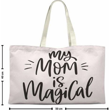Sac shopping tote bag en coton 50 x 40 cm - Noir - Bonamaison (1/2)