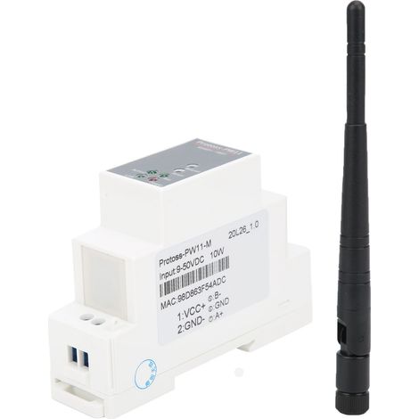Serveur série Ethernet RS485 vers WLAN, montage sur rail pour système Mbed, 9–50 V CC, PW11-M (1/5)