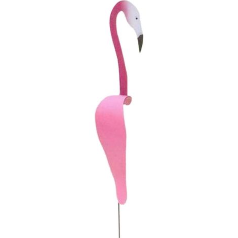 Mobile Flamingo - Aluminium - 35 À 40 Cm - Avec Tige Métallique De 50 Cm - Décoration Extérieure Jardin - Lot De 1