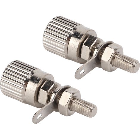 Lot de 2 bornes de courant M4 laiton nickélés 20A Ø4mm compactes pratiques pour équipement industriel auto bateau solaire (1/5)