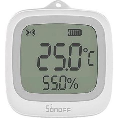 Capteur intelligent de température et d'humidité Zigbee SNZB-02WD IP65 avec écran LCD, étanche pour serre et salle de bain, surveillance via application avec graphiques, installation flexible