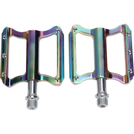 Pédales de vélo plat en alliage d'aluminium léger, colorées pour VTT (1/5)