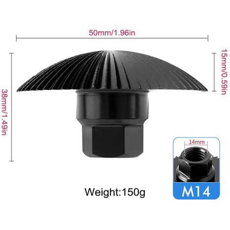Tête de meulage d'angle 50 mm M14 à denture irrégulière, accessoire pour meuleuse, idéale pour meulage et sculpture sur bois (1/5)