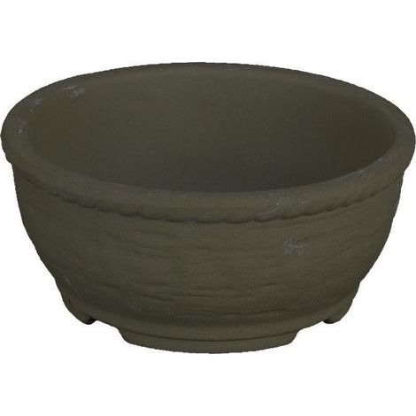 Vaso per bonsai Giapponese Morrisan rotondo in gres 10,5x10,5x4,5 cm - B03-4-5 (1/4)